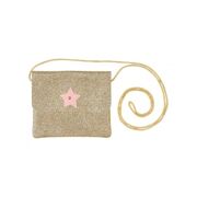 Tas Bapke gouden glitter met roze ster - Souza 104906